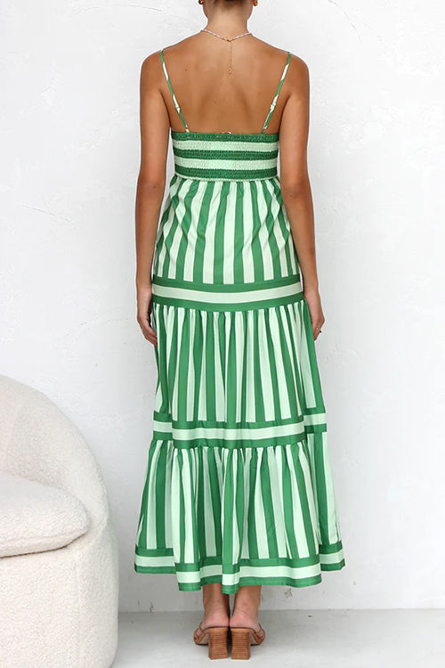 Block Striped Maxi Dress