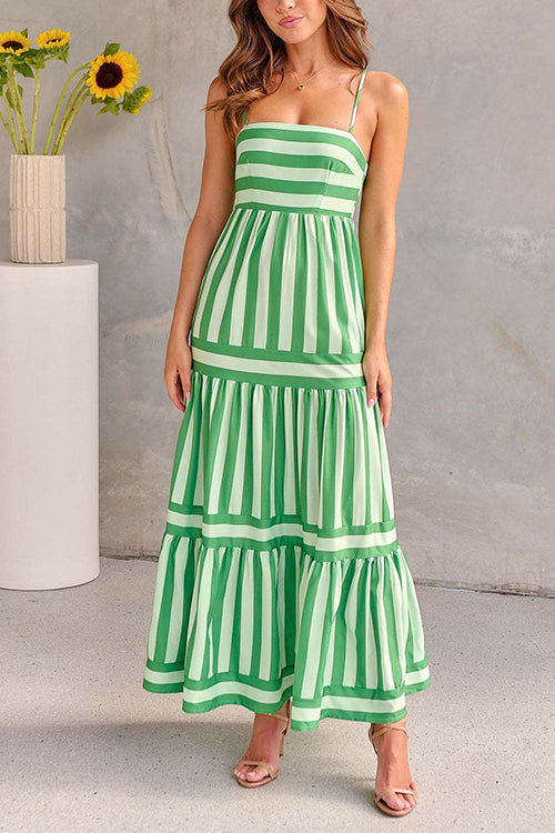 Block Striped Maxi Dress