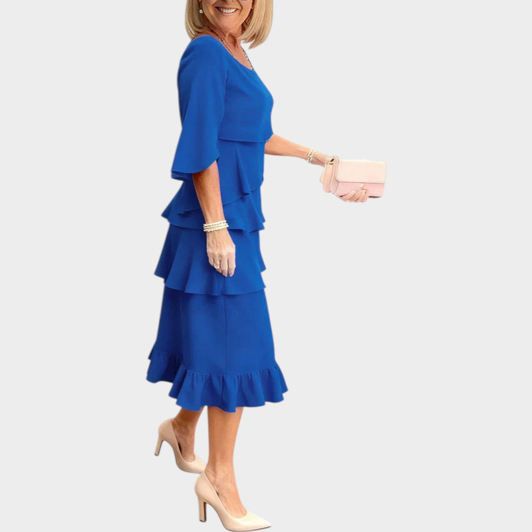 Isabelle™ | Layered Ruffle Midi Dress