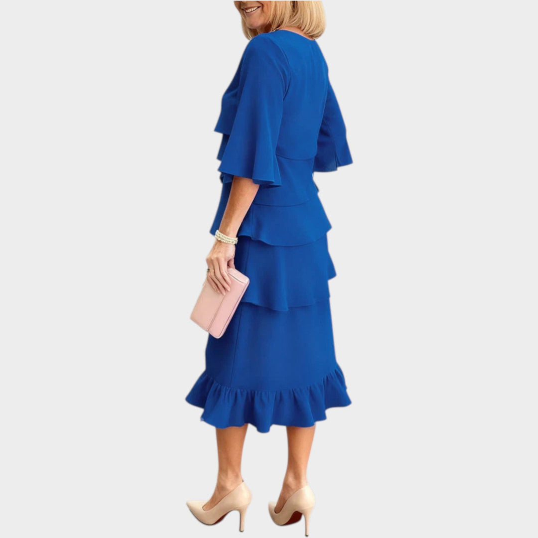 Isabelle™ | Layered Ruffle Midi Dress