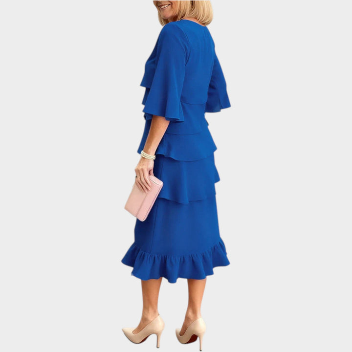 Isabelle™ | Layered Ruffle Midi Dress