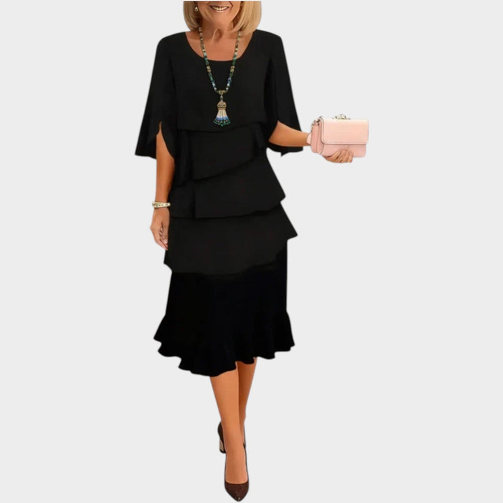 Isabelle™ | Layered Ruffle Midi Dress