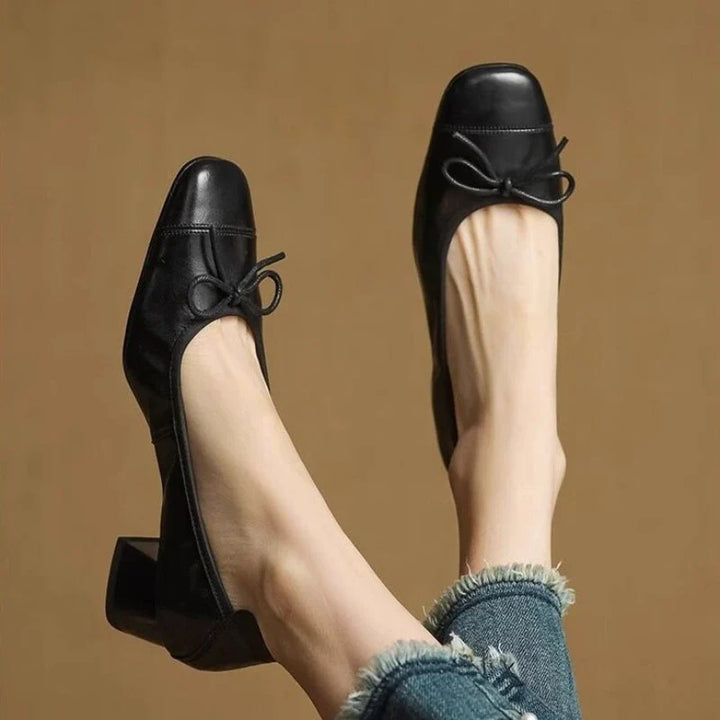 Celeste | Celeste Retro Square-Toe Block Heels