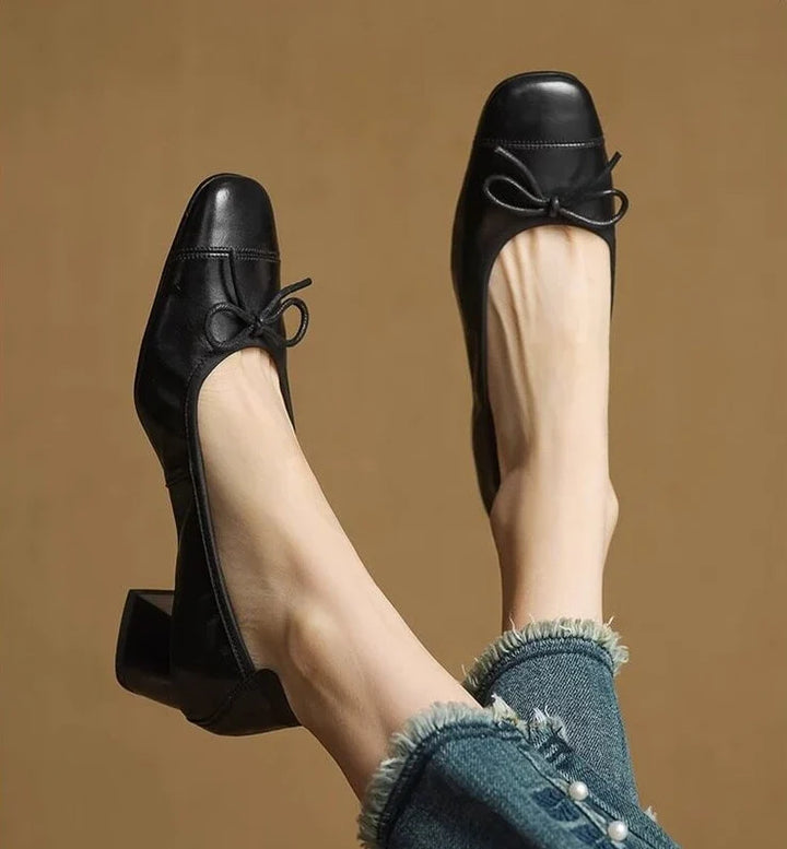 Celeste | Celeste Retro Square-Toe Block Heels