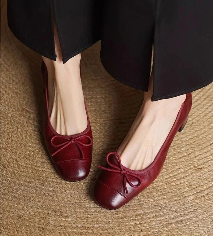 Celeste | Celeste Retro Square-Toe Block Heels