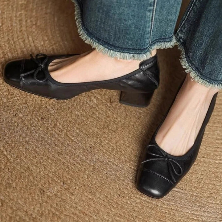 Celeste | Celeste Retro Square-Toe Block Heels