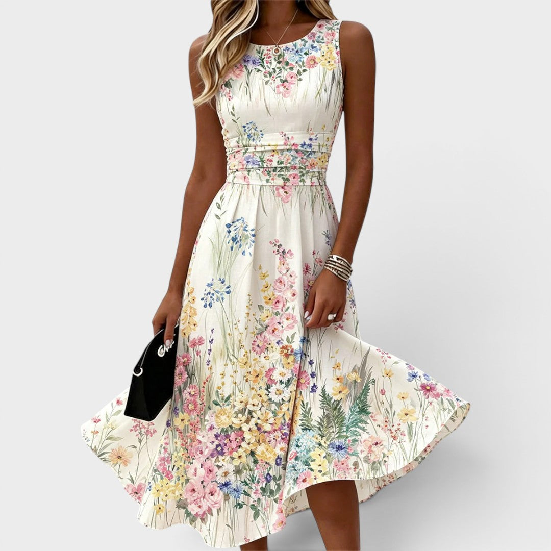Paige – Sleeveless Floral Midi Dress