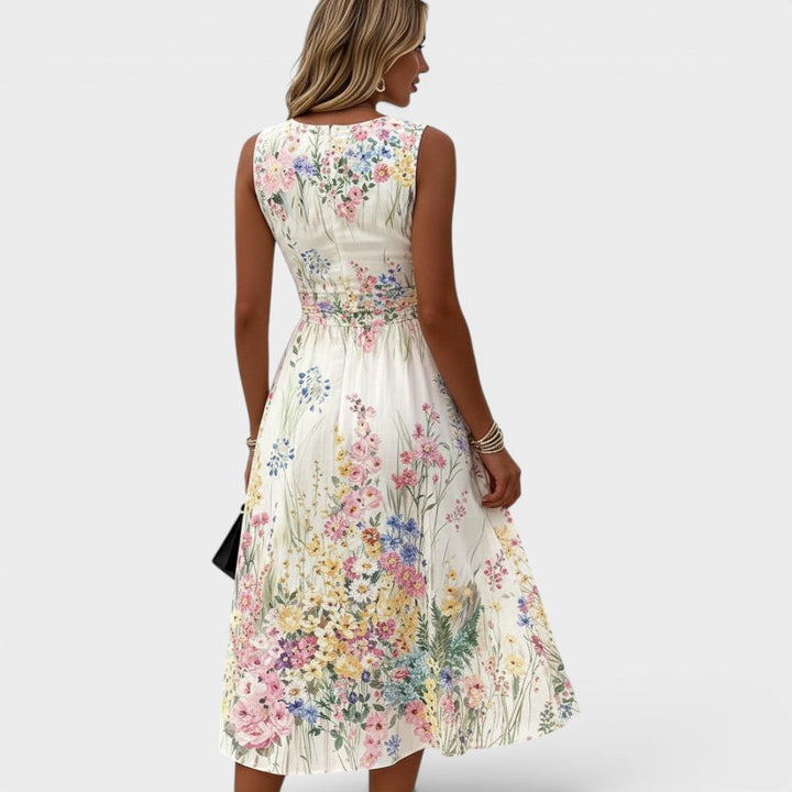 Paige – Sleeveless Floral Midi Dress