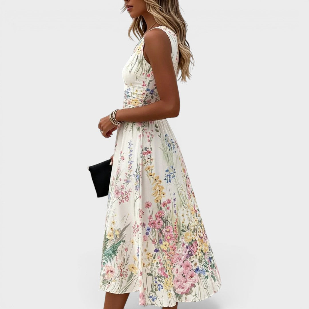 Paige – Sleeveless Floral Midi Dress