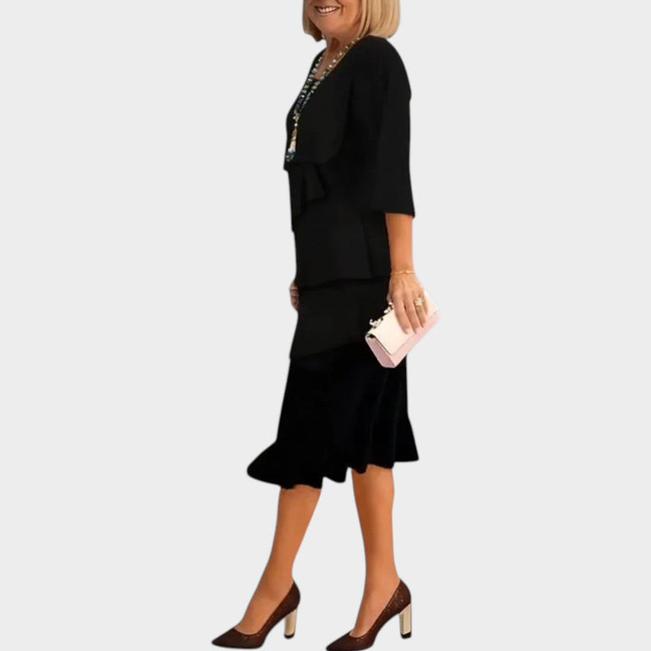 Isabelle™ | Layered Ruffle Midi Dress
