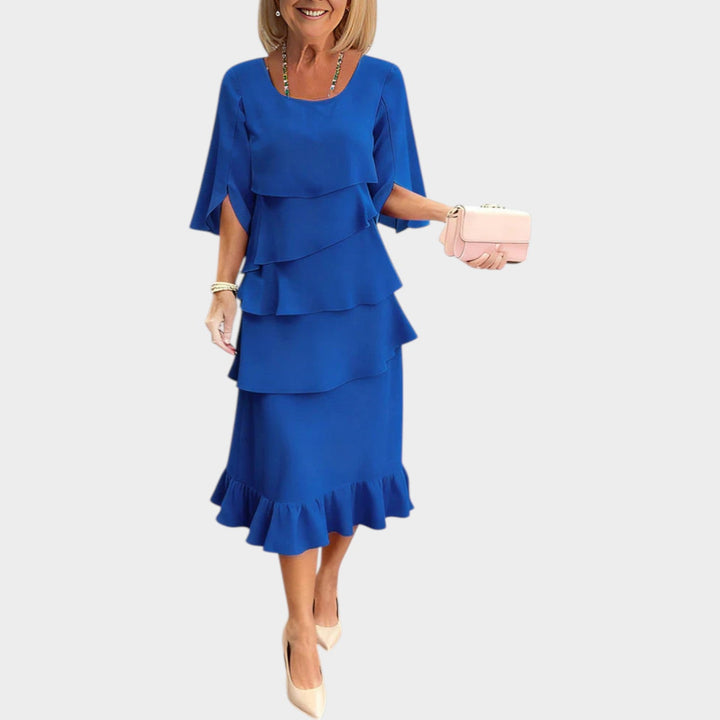 Isabelle™ | Layered Ruffle Midi Dress