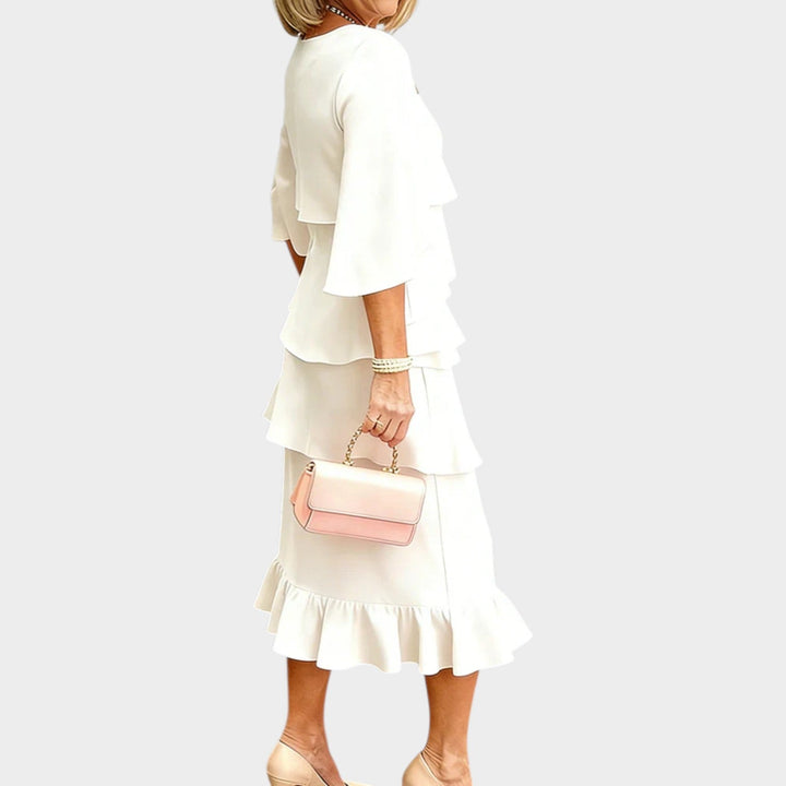 Isabelle™ | Layered Ruffle Midi Dress
