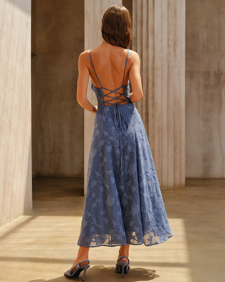 Blue  Slip Maxi Dress
