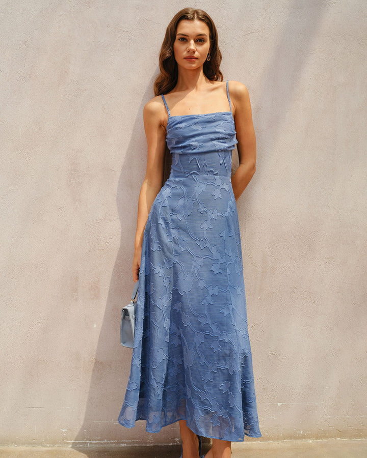 Blue  Slip Maxi Dress