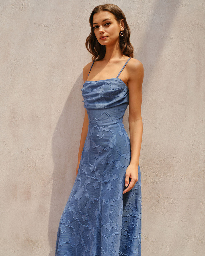 Blue  Slip Maxi Dress