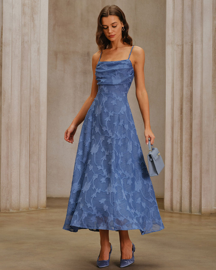 Blue  Slip Maxi Dress
